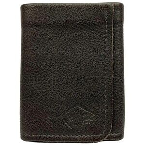 The Leather Store TLS Bison Hide Leather Tri-Fold Wallet Chocolate Helena MT